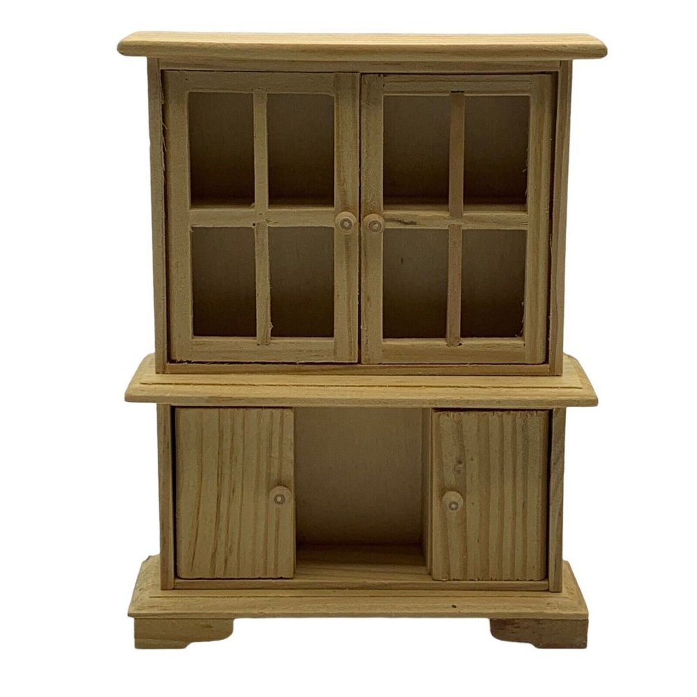 Wooden Dollhouse Furniture Unpainted Chest 5 1/2 In Cabinet EHI